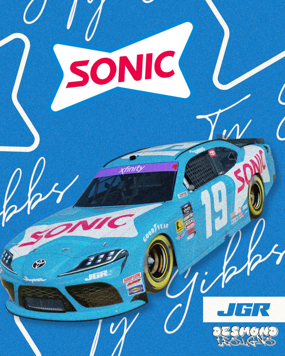 And Gibbs will drive into victory lane!
<a href="/sonicdrivein/">Sonic Drive-In</a> 
<a href="/TyGibbs/">Ty Gibbs</a> 
<a href="/JoeGibbsRacing/">Joe Gibbs Racing</a>