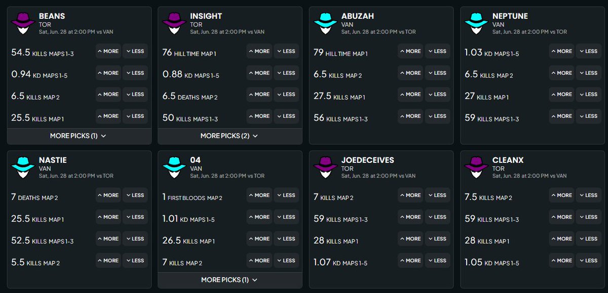 🟣TORONTO vs VANCOUVER🔵

🚀LINES ARE UP ON AGENT PICKS
🤩TONS OF SPECIAL STATS

picks.esportsagent.gg