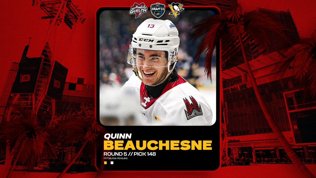 QUINNER IS A PENGUIN 🐧

Blueliner Quinn Beauchesne has been selected 148th overall by the Pittsburgh Penguins!