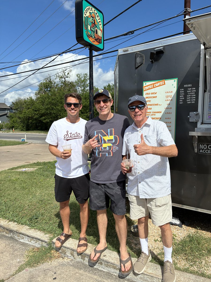 Danthecoffeeman's tweet photo. Scored a cold brew from the best coffee trailer in Austin, Texas. Thanks, Brice #CoffeeCartel. https://t.co/T8GsokOSit