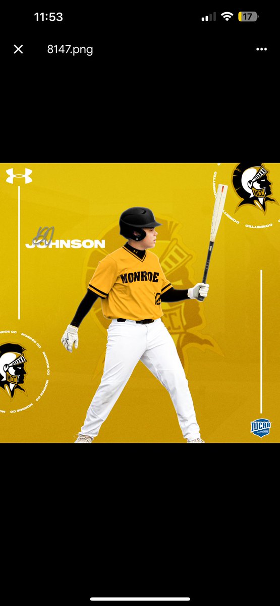 DJ Johnson (@djjohnsonbsbl) on Twitter photo Very excited and blessed to announce my commitment to Monroe Community College! Thank you to everybody who made this possible! Thankful for this opportunity!
<a href="/TribuneBaseball/">Monroe CC Baseball</a> <a href="/MonroeCC/">Monroe Community College</a> <a href="/ErikMiller44/">Erik Miller CSCS EP-C</a> <a href="/SavioAthletics/">Savio Athletics</a> <a href="/l4for4/">Lanny Williams</a> Very excited and blessed to announce my commitment to Monroe Community College! Thank you to everybody who made this possible! Thankful for this opportunity!
<a href="/TribuneBaseball/">Monroe CC Baseball</a> <a href="/MonroeCC/">Monroe Community College</a> <a href="/ErikMiller44/">Erik Miller CSCS EP-C</a> <a href="/SavioAthletics/">Savio Athletics</a> <a href="/l4for4/">Lanny Williams</a>