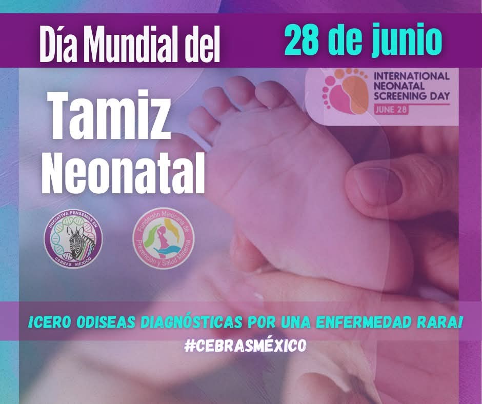 PCebras's tweet image. 🟡📍¡El #TamizNeonatal se conmemora cada año el 28 de Junio!
✔¡El Tamiz Neonatal Salva Vidas en todo el Mundo! 🌍👶🧬🦓#ScreeningNeonatal #diainternacionaldeltamizneonatal #EnfermedadesRaras  #RobertGutrhie #cebrasmexico