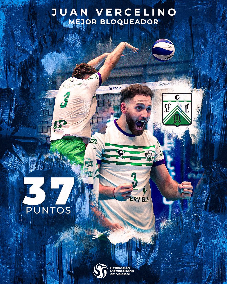 #DHRUS2025

𝕄𝔼𝕁𝕆ℝ 𝔹𝕃𝕆ℚ𝕌𝔼𝔸𝔻𝕆ℝ: Juan Vercellino 🔥

🙌 El central de Ferro hizo 37 puntos en la Fase Regular 2025 y quedó en la cima de los bloqueadores del torneo.