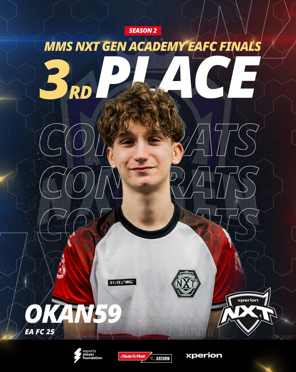 XPERION NXT (@xperion_nxt) on Twitter photo NXT Okan auf dem Siegertreppchen 🥉
<a href="/okandalgic59/">Okan Dalgic</a> konnte sich bei dem EA FC #MMSNXTGENAcademy Finale in Köln den dritten Platz sichern. Herzlichen Glückwunsch! 🥳 NXT Okan auf dem Siegertreppchen 🥉
<a href="/okandalgic59/">Okan Dalgic</a> konnte sich bei dem EA FC #MMSNXTGENAcademy Finale in Köln den dritten Platz sichern. Herzlichen Glückwunsch! 🥳