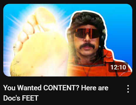 My Chat "What's Dr Disrespect been up to since sexting a minor?"
IDK lets check