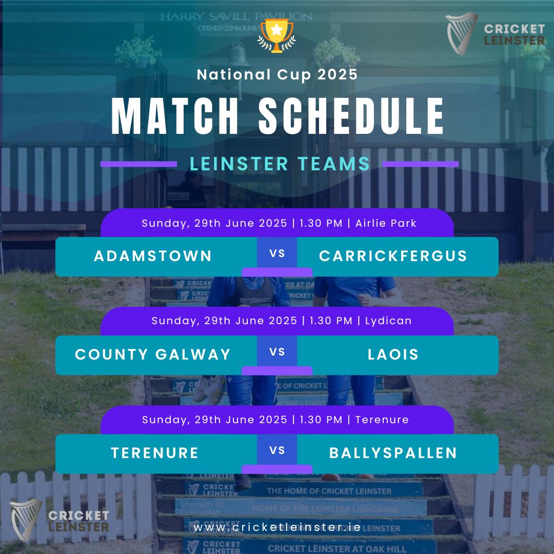 Cricket Leinster (@cricketleinster) on Twitter photo ISC/NC QUARTER-FINALS🏆
Good luck to all 8 CL teams competing in the ISC & NC QFs tomorrow!
<a href="/ACC_Cricket/">AdamstownCricketClub</a> @laoiscc <a href="/TerenureCC/">Terenure Cricket Club</a> <a href="/ClontarfCC/">Clontarf Cricket Club</a> <a href="/pembrokecricket/">Pembroke CC</a> <a href="/MalahideCC/">Malahide Cricket Club</a> <a href="/Balbriggancc/">Balbriggan Cricket Club</a> <a href="/NorthCountycc/">North County CC</a> ISC/NC QUARTER-FINALS🏆
Good luck to all 8 CL teams competing in the ISC & NC QFs tomorrow!
<a href="/ACC_Cricket/">AdamstownCricketClub</a> @laoiscc <a href="/TerenureCC/">Terenure Cricket Club</a> <a href="/ClontarfCC/">Clontarf Cricket Club</a> <a href="/pembrokecricket/">Pembroke CC</a> <a href="/MalahideCC/">Malahide Cricket Club</a> <a href="/Balbriggancc/">Balbriggan Cricket Club</a> <a href="/NorthCountycc/">North County CC</a>