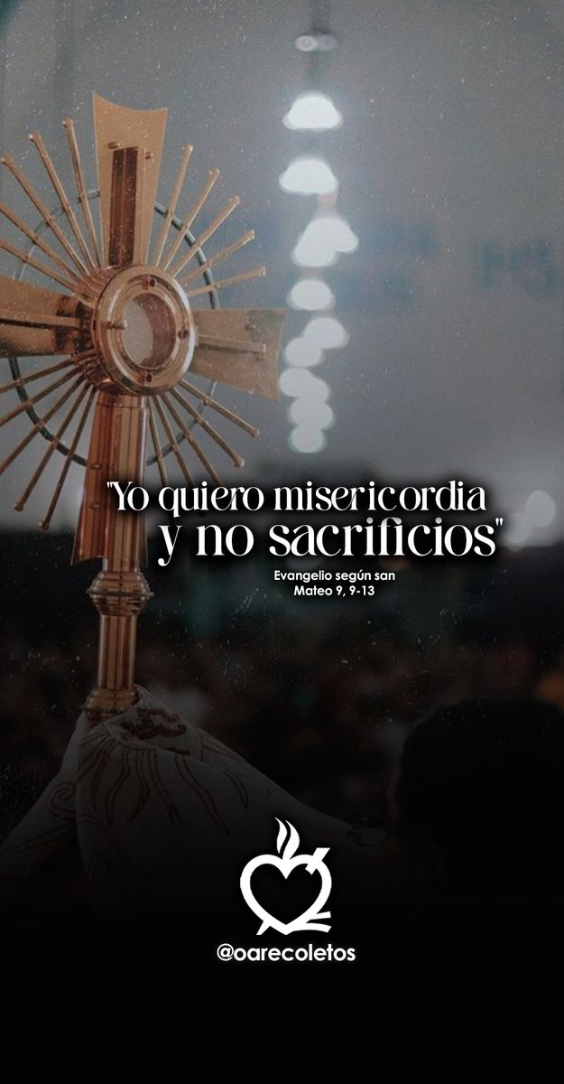 📖#EvangeliodelDia según san Mateo 9, 9-13

“No son los sanos los que necesitan de médico, sino los enfermos. Vayan, pues, y aprendan lo que significa: Yo quiero misericordia y no sacrificios. Yo no he venido a llamar a los justos, sino a los pecadores”.