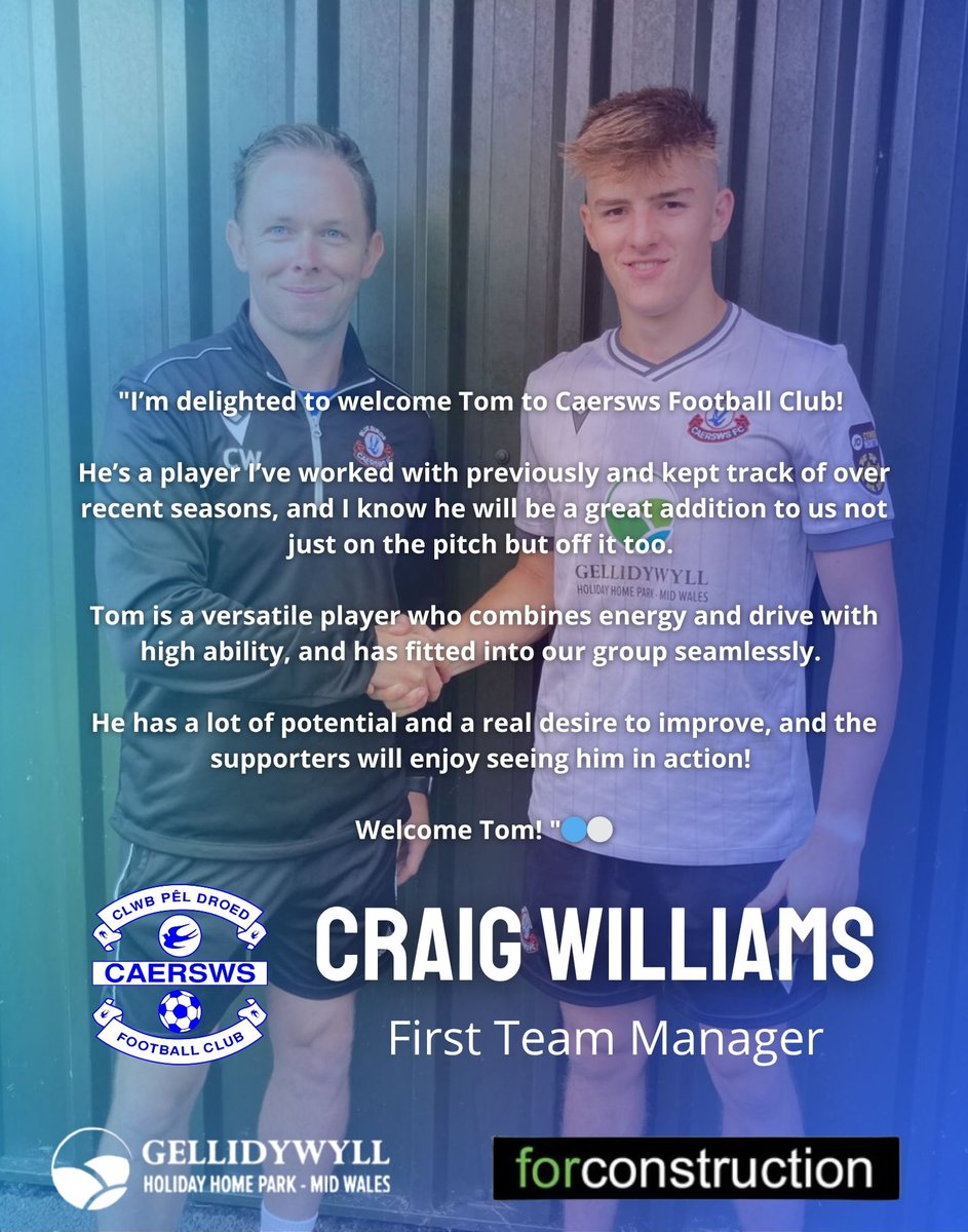 caerswsfc's tweet image. ✍️🔵 WELCOME TOM 🔵✍️

We are delighted to announce the signing of exciting youngster Thomas Edwards, who joins the club from Radnor Valley.

#sws #Bluebirds #WelcomeTom