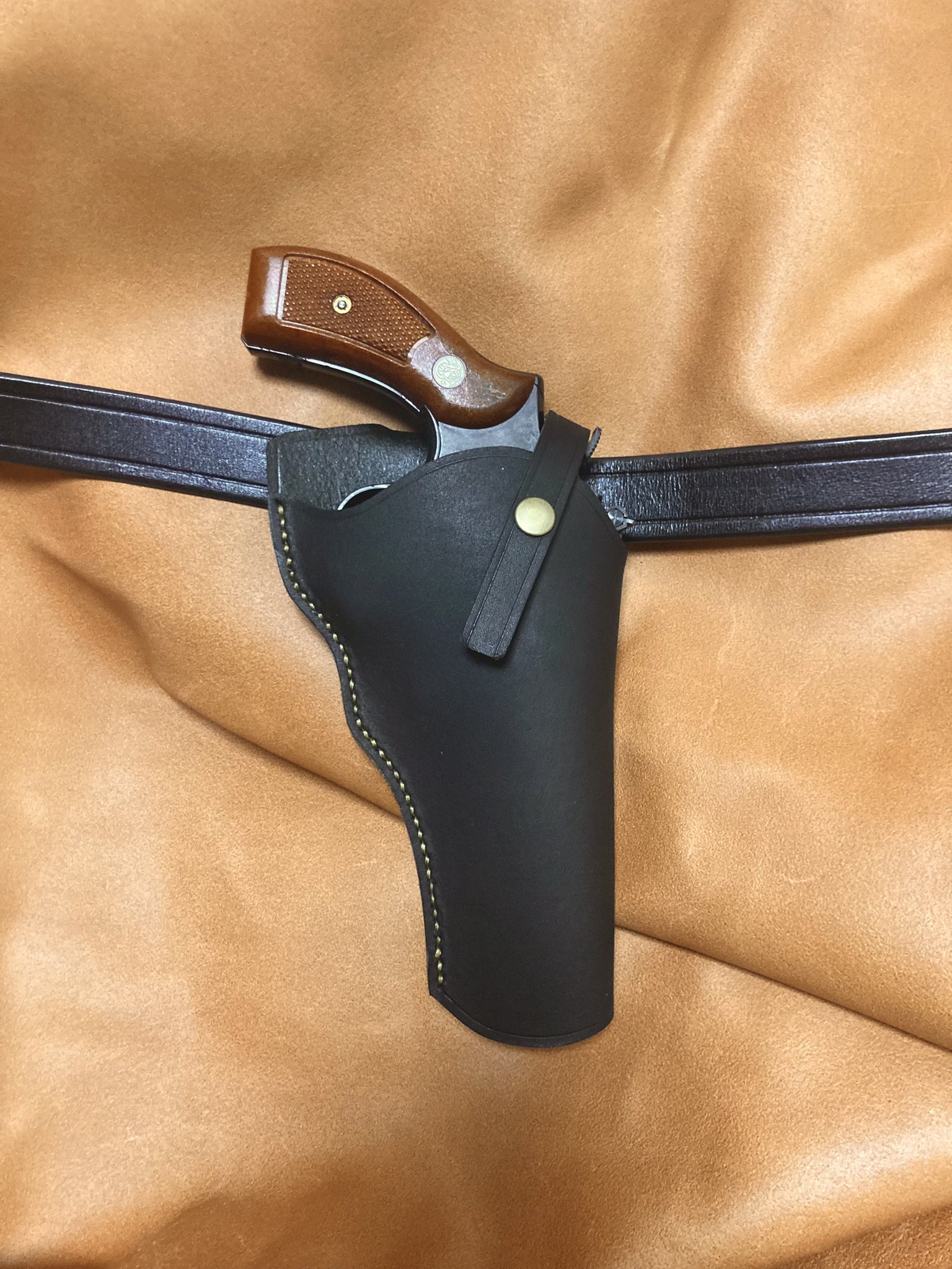 M1911A1用右利きレザーホルスター No.612