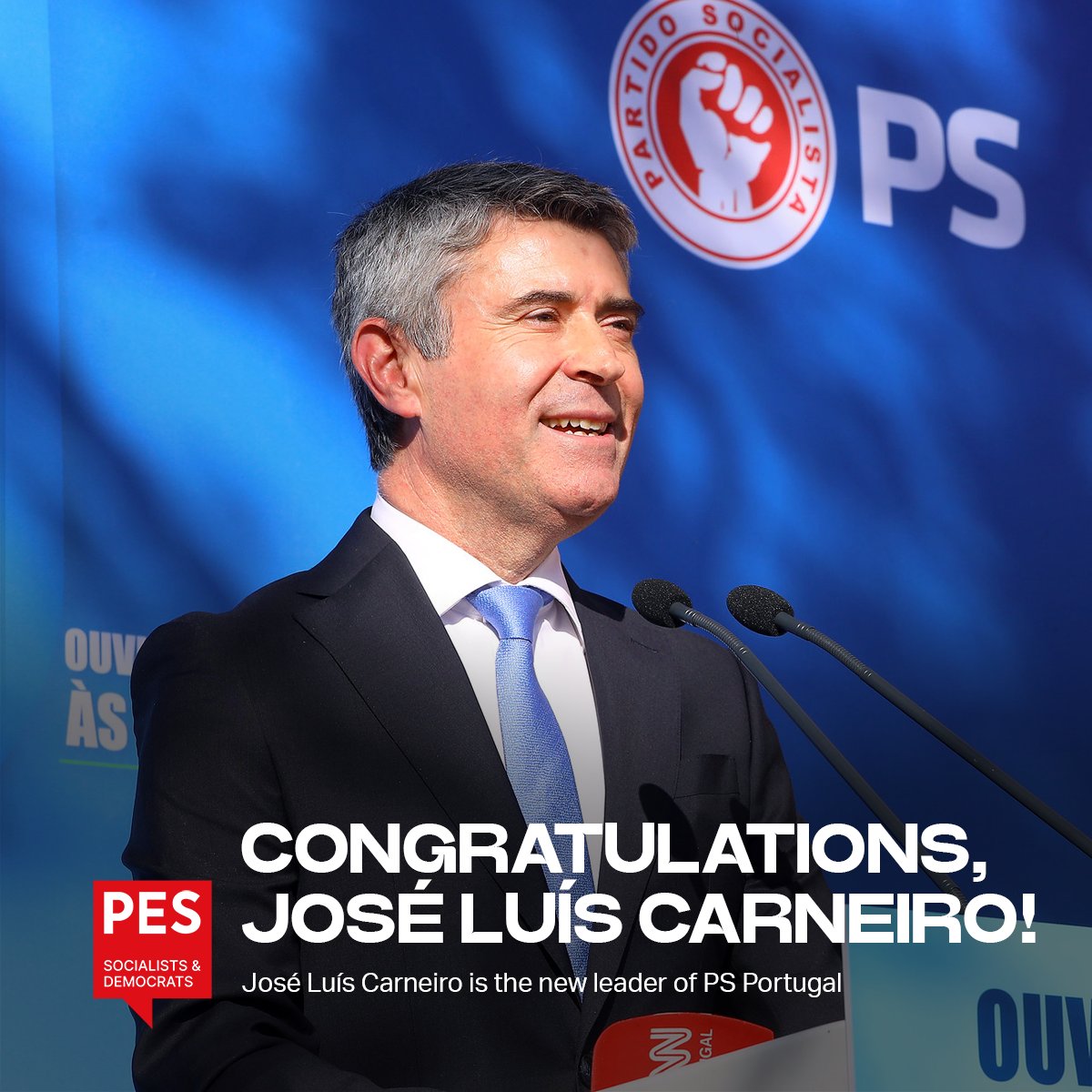 PES 🌹🇪🇺 (@pes_pse) on Twitter photo Congratulations to <a href="/jl_carneiro/">José Luís Carneiro</a> on his election as Secretary General of <a href="/psocialista/">psocialista</a>!
We look forward to working together to strengthen social justice, democracy, and a fairer future for all in Portugal and in the EU 🇵🇹🇪🇺 Congratulations to <a href="/jl_carneiro/">José Luís Carneiro</a> on his election as Secretary General of <a href="/psocialista/">psocialista</a>!
We look forward to working together to strengthen social justice, democracy, and a fairer future for all in Portugal and in the EU 🇵🇹🇪🇺