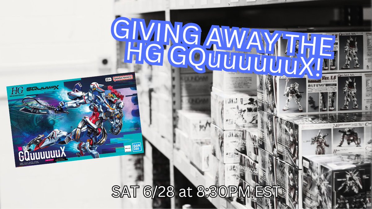Join us tonight as Nick works on water slide decals for his 30MM EAV Sub Machine.  We'll be giving away the HG GQuuuuuuX.  Have you finished the series yet?

youtube.com/live/3ugJpHZd9…