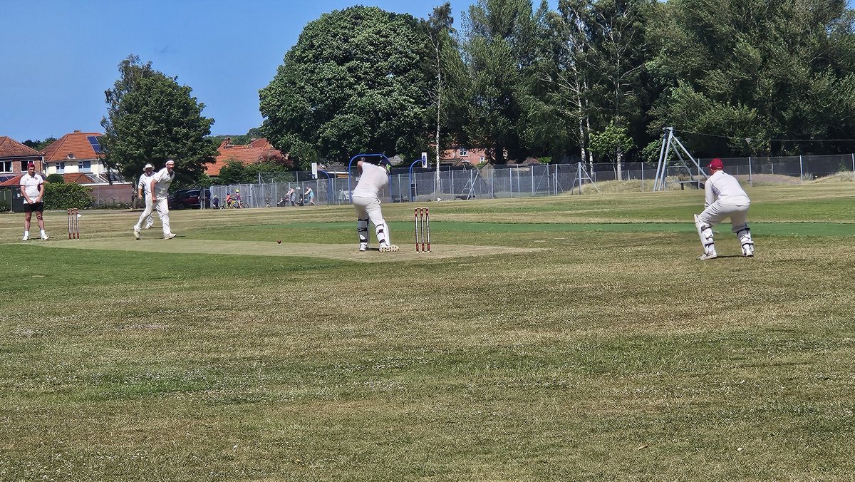 And it's a 4 wicket win away to <a href="/BystandersCC/">NorwichBystandersCC</a> to maintain our top spot in the league. 5-36 from Tom Whichelow helped restrict the hosts to 119 all out.