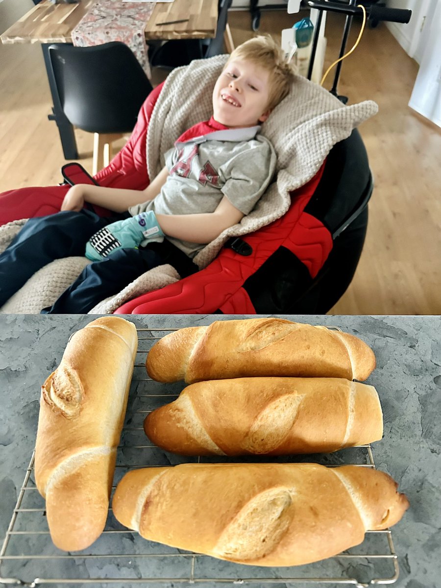 Bigdazw's tweet image. Chester helped me make Banh mi roll’s which we had for dinner loaded with grilled chicken, pickled carrots, cucumber, jalapeño, green onion & lashings of sriracha mayo. The rolls were crunchy, soft yet chewy the best we have ever made. #MightyChester #banhmi