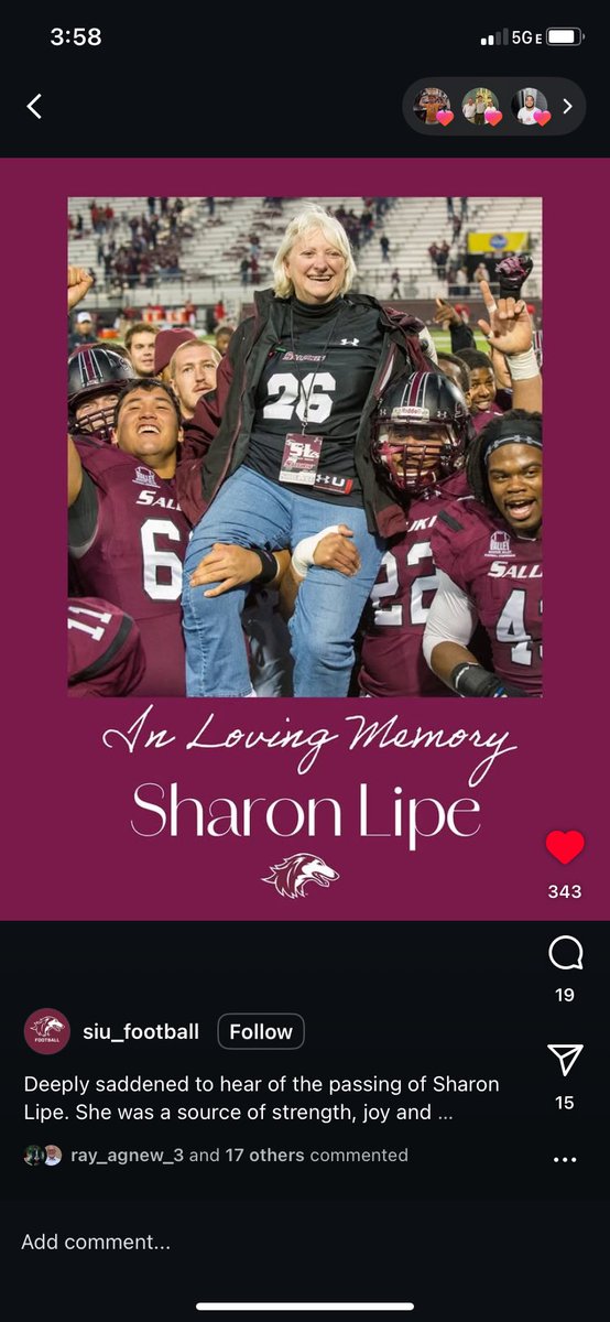 Jim Jackson (@coachjimjackson) on Twitter photo I don’t have the words. I’m just sad. Praying for Roger and the Lipe family.
🙏 🙏 🙏 
She will be missed. I don’t have the words. I’m just sad. Praying for Roger and the Lipe family.
🙏 🙏 🙏 
She will be missed.