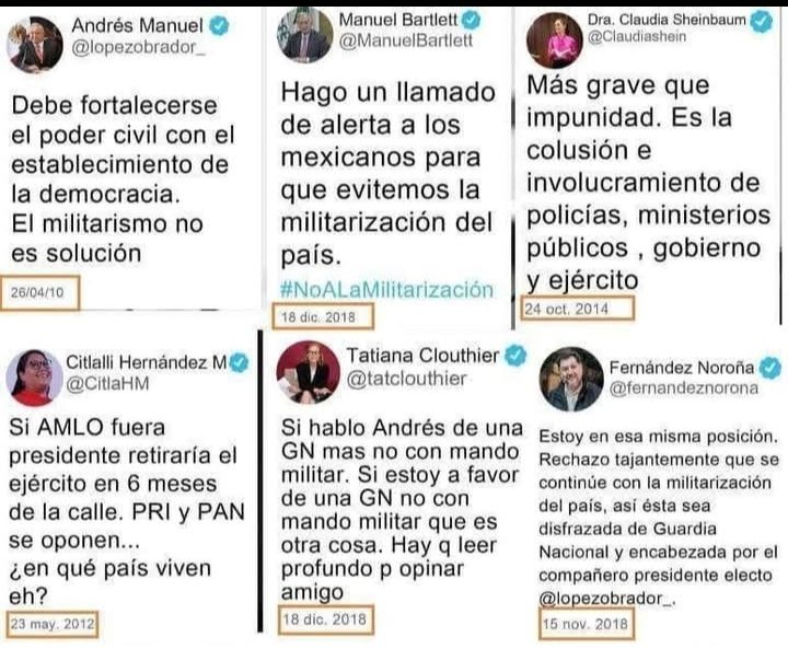 Benditas redes sociales #NoALaMilitarizacion