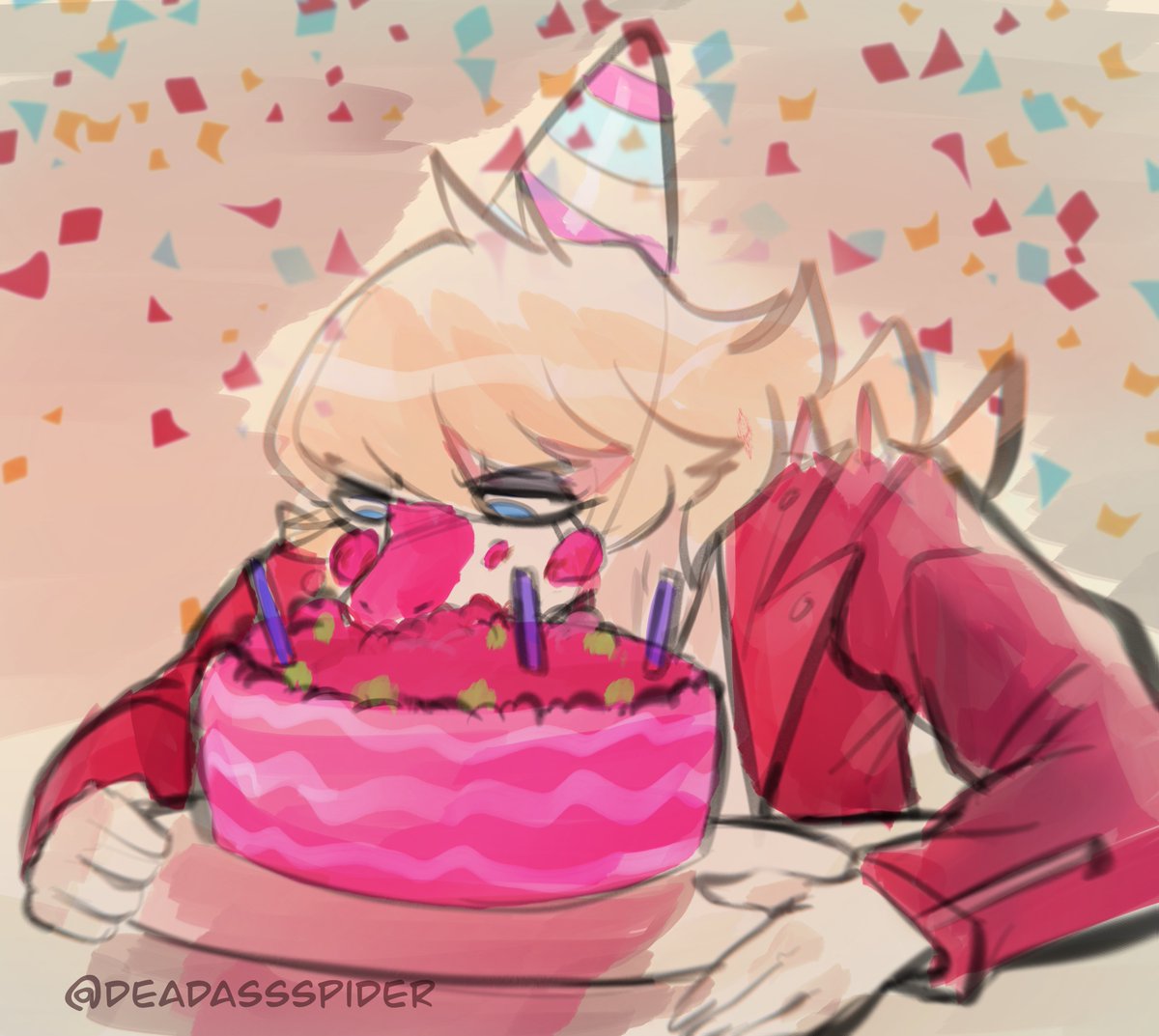 Happy birthday Mia 🥳

#furryart #scalieart #ocart #dinosaur