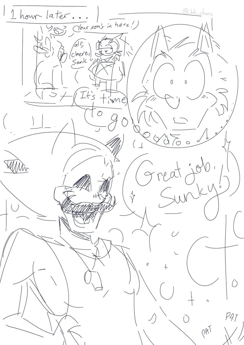 _bk_chaos's tweet image. Silly #endlesscycles au where a single dad discovers a reason (🏳️‍🌈) to swim after his son’s first swimming class