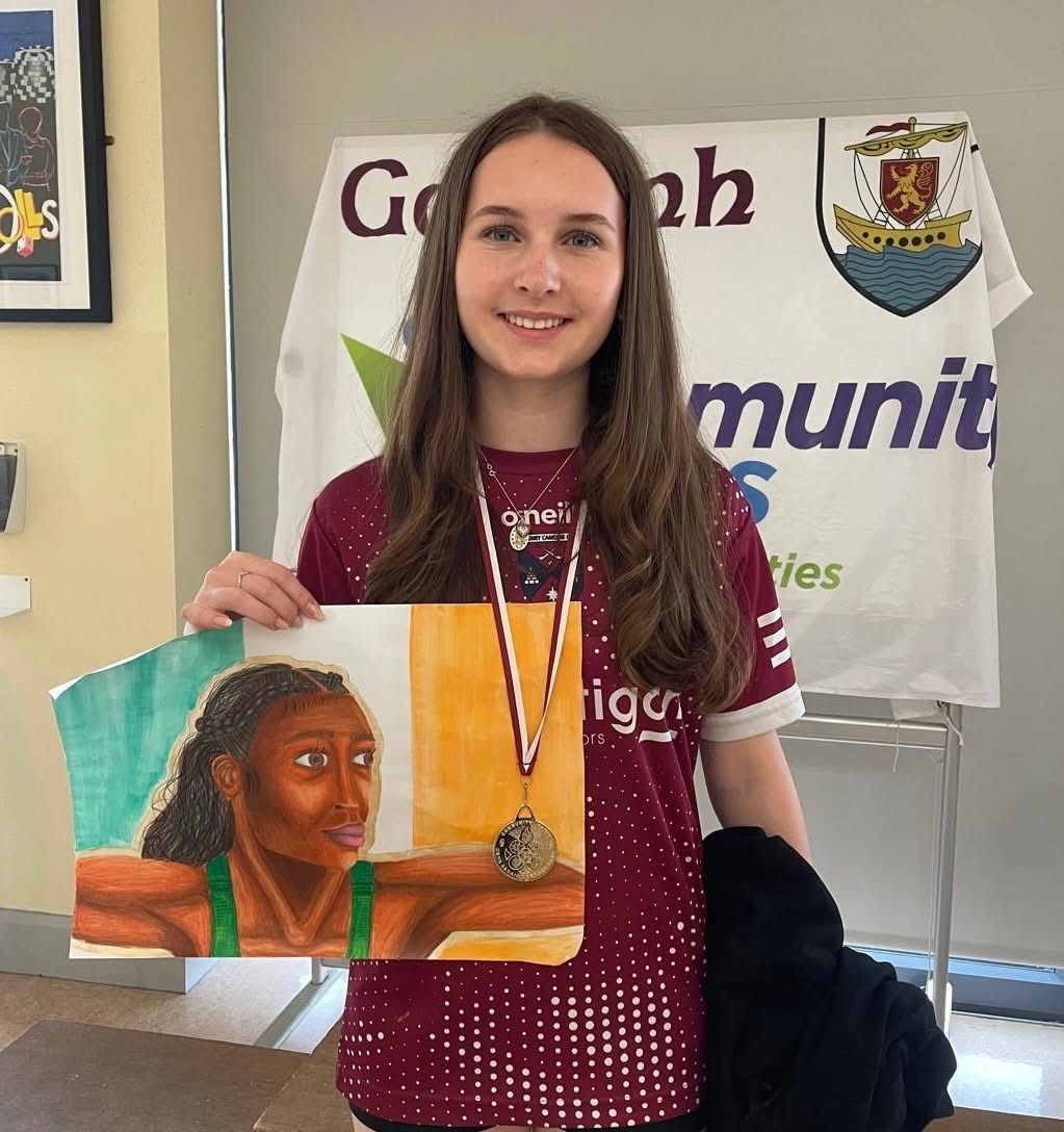 Congratulations to Laura Fraser - Gold in U16 Art (2nd year in a row). Laura will now go forward to represent Athenry and Galway at the Community Games National Finals