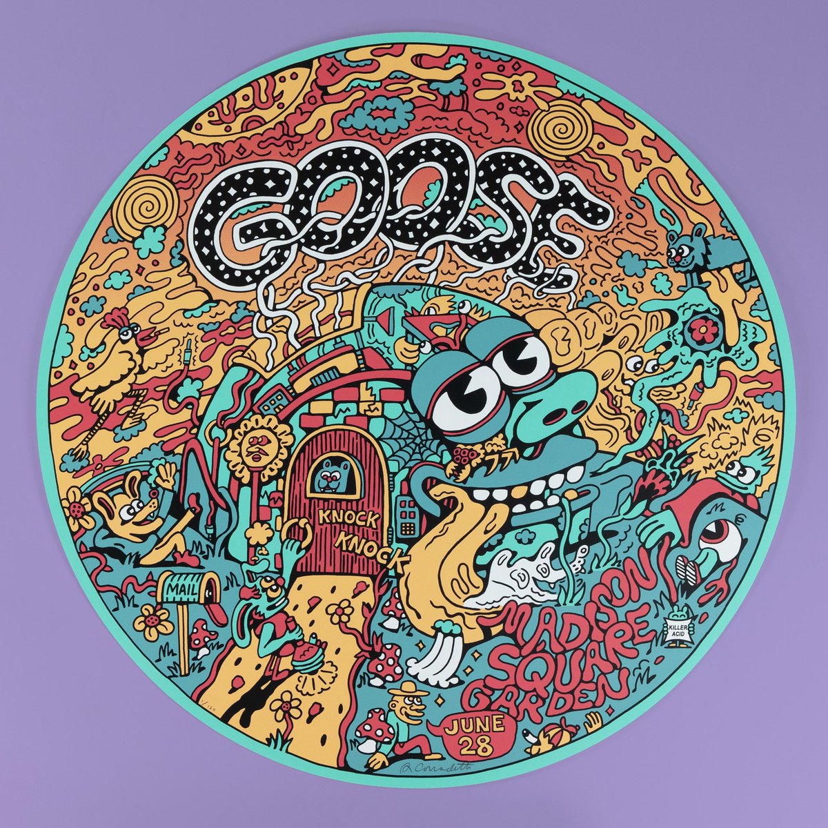 killeracid's tweet image. Posters for @goosetheband MSG show. 24" diecut screen prints.