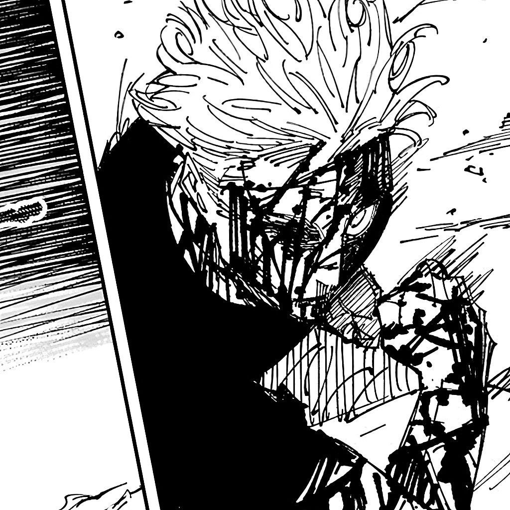 psychxbby's tweet photo. You literally can’t convince me that this isn’t the hottest Gojo look https://t.co/S1RDx16JyB