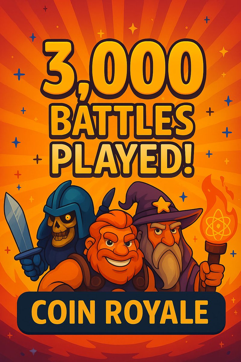 danemarkbp's tweet photo. 🔥 Over 3,000 battles already fought in Coin Royale!
Heroes are clashing, rewards are dropping — and this is just the beginning.
Join the fight now: https://t.co/xptNRhQUbx ⚔️🏆 #Web3Gaming #NFT #PlayToEarn #CoinRoyale
@XPRNetwork #xprnetwork https://t.co/KTKVkA46Jk