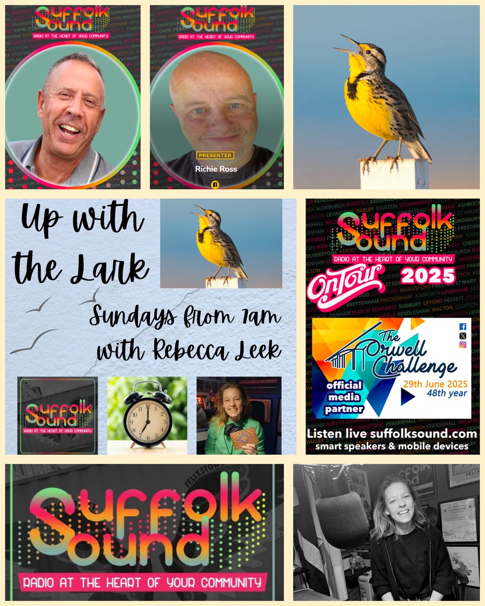Rebecca Leek (@rebeccaleek_) on Twitter photo It's a larkful of larking about tomorrow. A bit different, live broadcast, runners doing running, very hot. Sunhats etc! 7 onwards on <a href="/Suffolk_Sound/">Suffolk Sound Radio</a>. 🏃🏼♀️🏆⏰👍🏼📻💦 It's a larkful of larking about tomorrow. A bit different, live broadcast, runners doing running, very hot. Sunhats etc! 7 onwards on <a href="/Suffolk_Sound/">Suffolk Sound Radio</a>. 🏃🏼♀️🏆⏰👍🏼📻💦