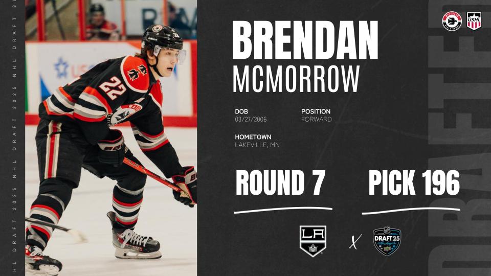 Brendan McMorrow was Waterloo's goal-scoring king in 2024/25...now he's an LA Kings prospect #NHLDraft