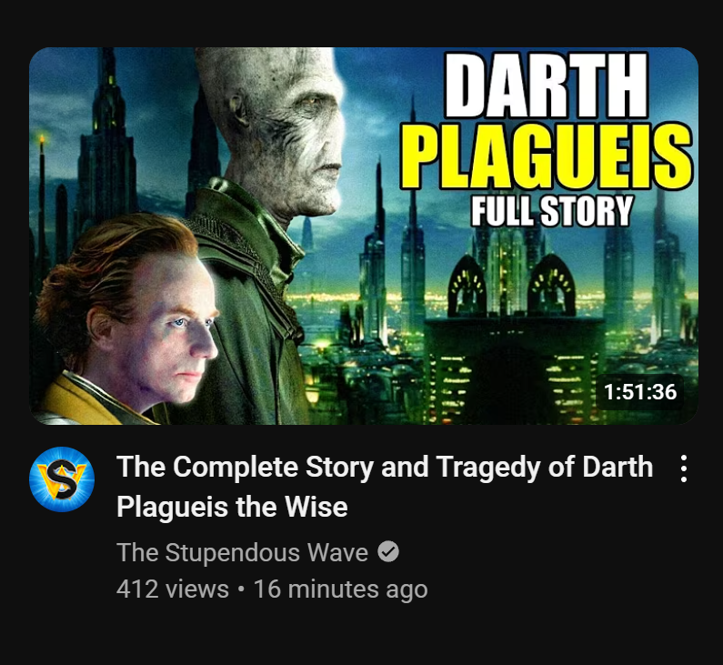 StarTriggered25's tweet image. Apparently #Fired from Rule of 3. Stupid Ass Wave @StupendousWave decided to unleash his GHOST WRITER to do his Darth Plagueis Book Review for Him. #MakeYouTubersGreatAgain