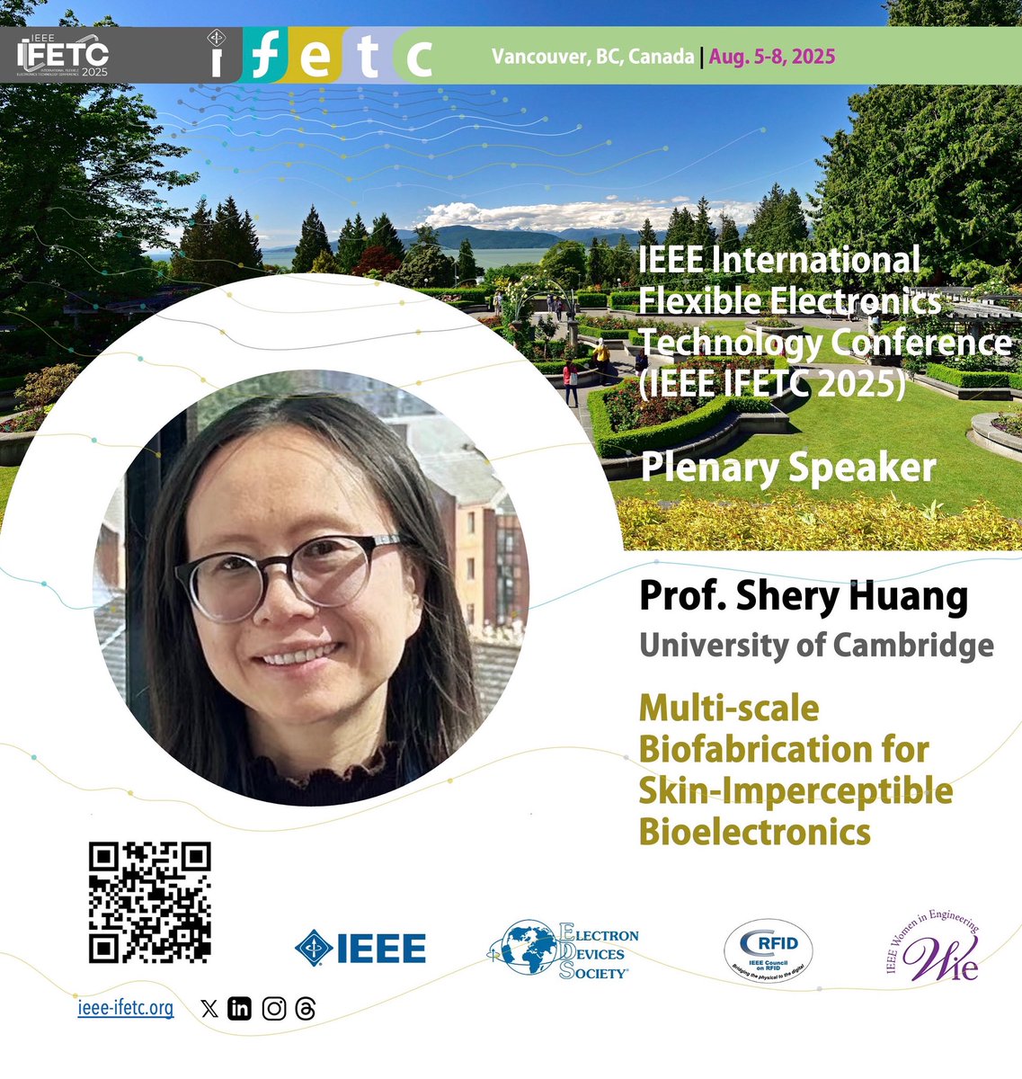 IEEE IFETC (@ieee_ifetc) on Twitter photo Join us at IEEE IFETC 2025 to hear Prof. Yan Yan Shery Huang from the University of Cambridge in Vancouver, where she will deliver a cutting-edge plenary talk on “Multi-scale Biofabrication for Skin-Imperceptible Bioelectronics”. Join us at IEEE IFETC 2025 to hear Prof. Yan Yan Shery Huang from the University of Cambridge in Vancouver, where she will deliver a cutting-edge plenary talk on “Multi-scale Biofabrication for Skin-Imperceptible Bioelectronics”.
