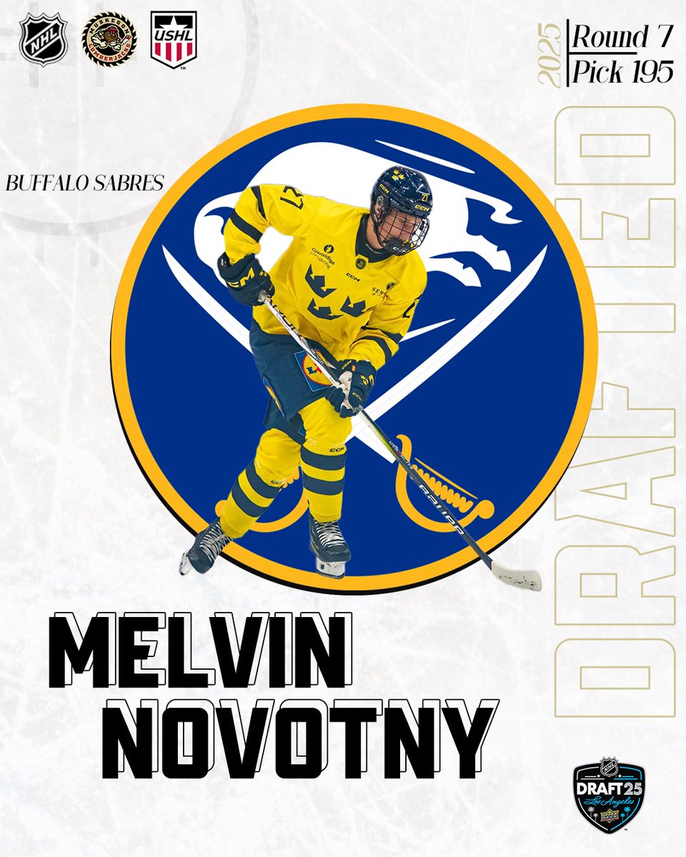 Selected 195th Overall in the 7th Round future Lumberjack, Melvin Novotny is headed to the Buffalo Sabres!