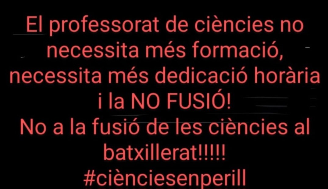 <a href="/mfidemraizer/">Matías</a> Sabeu que Catalunya és la comunitat que menys hores de ciències fa a l'ESO? I ara per rematar, volem retallar hores de ciències al batxillerat.  Però vaja, segur que tot això no té res a veure i la culpa la tenim els professors de ciències que no estem ben formats, oi, <a href="/eniubo/">Esther Niubó</a>?