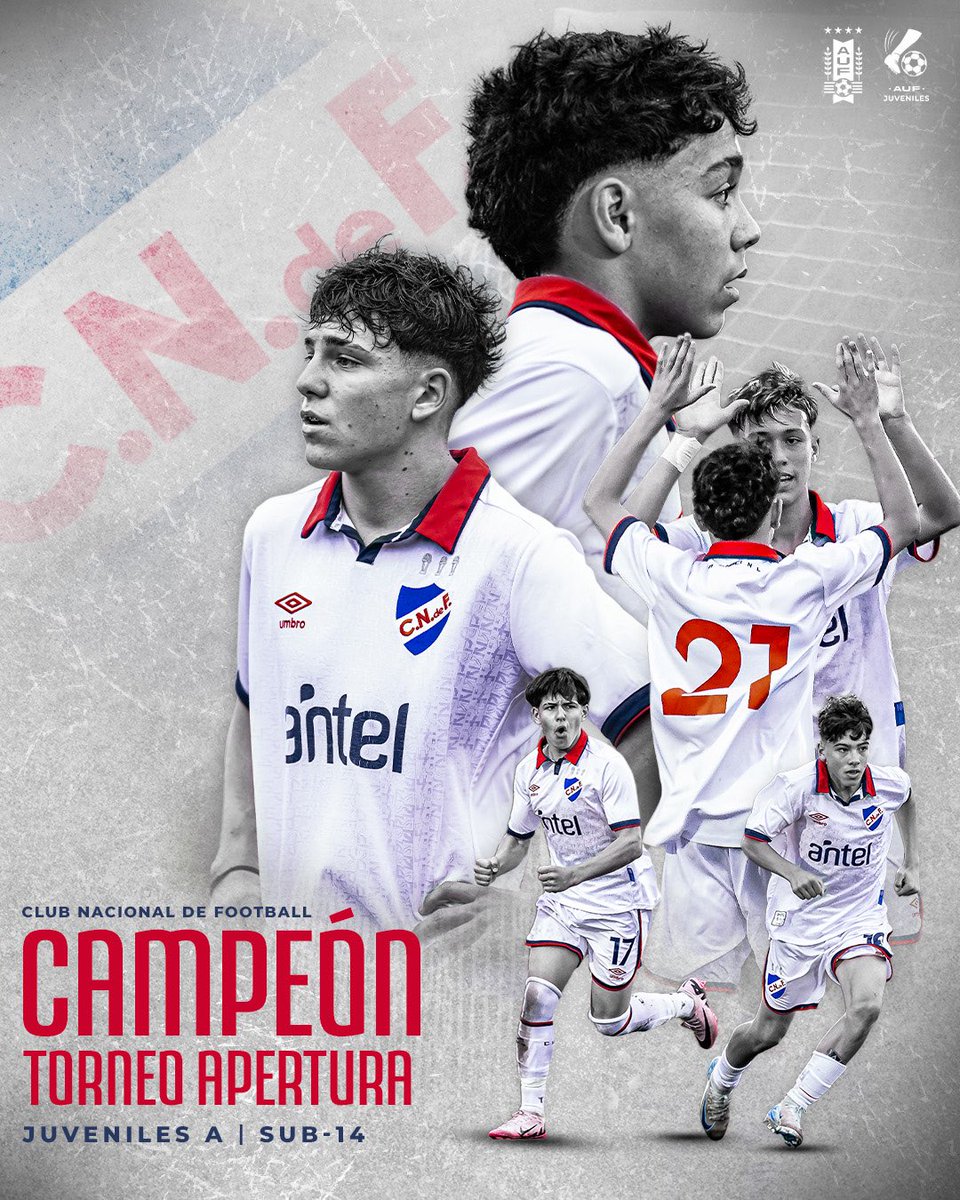 JuvenilesAUF's tweet image. 🏆 𝗖𝗔𝗠𝗣𝗘𝗢𝗡𝗘𝗦

@CNdeFformativas obtuvo el Torneo Apertura de Sub-14.

¡Felicitaciones, Tricolores! 👏🏻 

#OrigenDeCampeones
