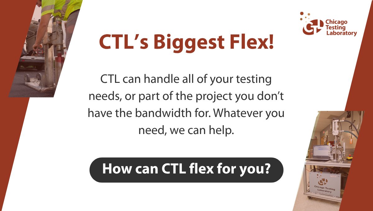 CHITestingLab's tweet image. Are you looking for asphalt, soil, or concrete testing support for:
✅The entire testing process
✅Specialty testing
✅Troubleshooting
✅Something else

CTL can help:
bit.ly/47hfMxe 

#ChicagoTestingLab #AsphaltTesting #ConcreteTesting #SoilTesting #SpecialtyTesting