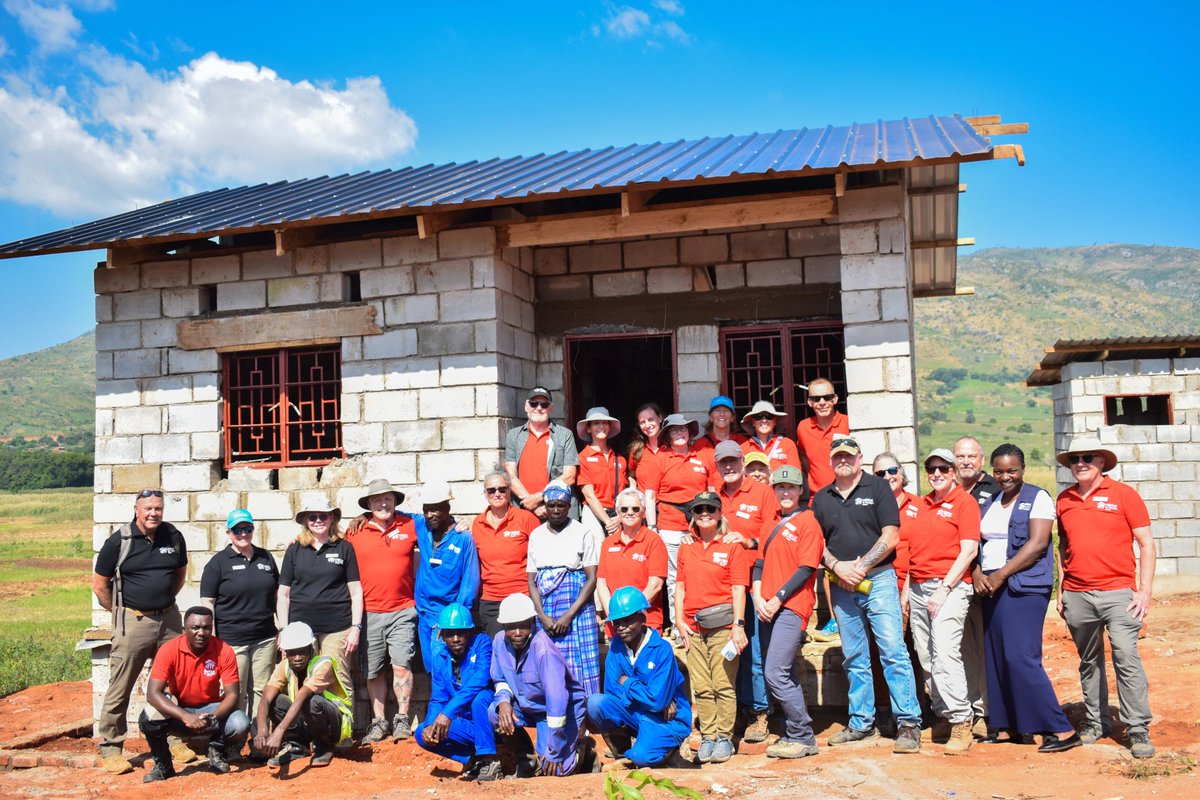 HFHMalawi's tweet photo. As everything has a beginning and an end, we bid farewell to the team of Global Village volunteers from the United States, led by Gina Brown and Virginia Hodge, who dedicated their precious time to volunteering in Malawi. 

Together with community members and new homeowners, they worked tirelessly to construct two homes over seven days—mixing mortar, carrying bricks, and laying foundations while embracing the spirit of Mulanje. Their time in Malawi was filled with laughter, unity, determination, and encouragement.