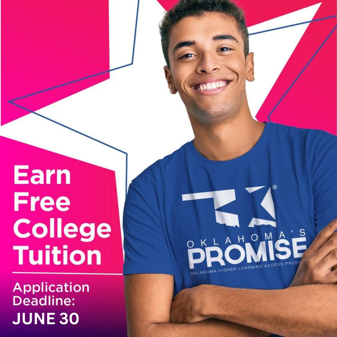MPS Families - June 30 is the deadline to apply for the free college tuition grant through Oklahoma's Promise! Even students who just completed 11th grade can apply by Mon., June 30. ⏱️ 🎓 

Visit tinyurl.com/Okla-Promise to learn more and apply.

#mpspride #OKPromise