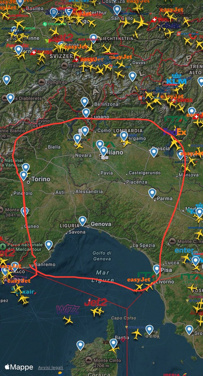 E dopo Napoli, stasera addirittura si bloccano i #voli sul 20% del territorio italiano. Siamo messi proprio bene. #milano #torino #linate