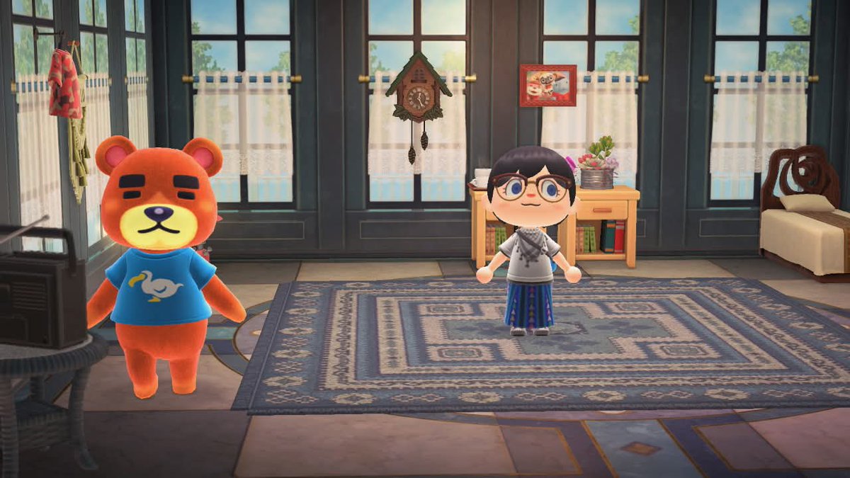 laurelplays's tweet photo. Teddy stopped by for a visit! 😊

#acnh #AnimalCrossingNewHorizons https://t.co/M9AZ6SzgKw