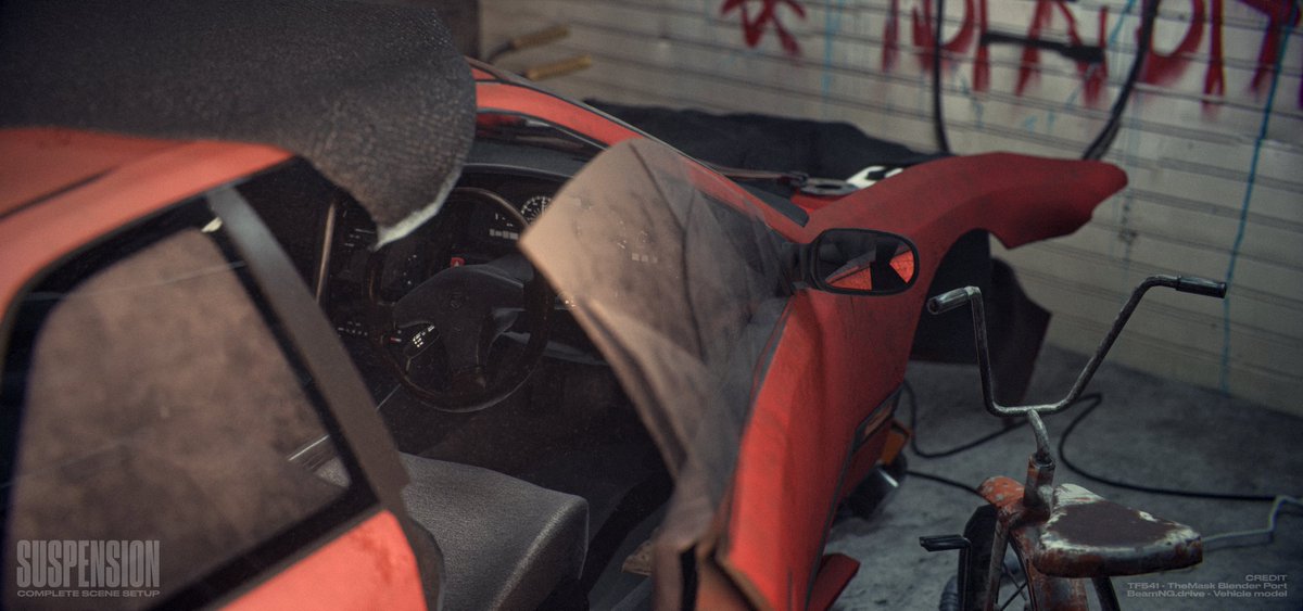 Unused 3D scene for my short film assignment "SUSPENSION" [Nov 2024]
I'm not allowed to share my study works online, so this is the only fragment I can show you, as well as seen in Demo Reel.

#blender3d #3dscene #scenebuild #abandoned #Garage