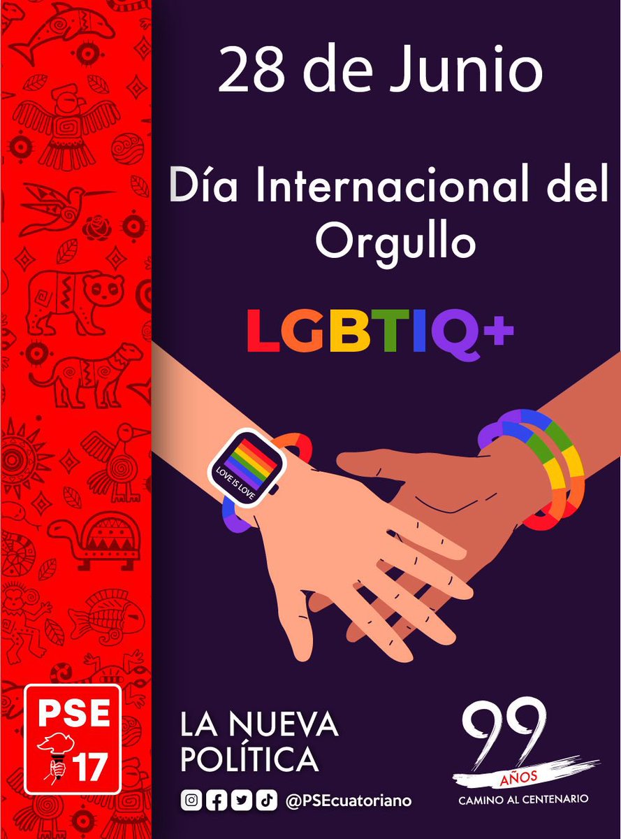 Celebramos la diversidad y la igualdad para todas las personas Es un día para recordar y honrar a aquellos que han luchado por los derechos LGBTIQ+
es una oportunidad para renovar nuestro compromiso de trabajar juntos por un mundo desde y para las diversidades
#LaNuevaPolítica