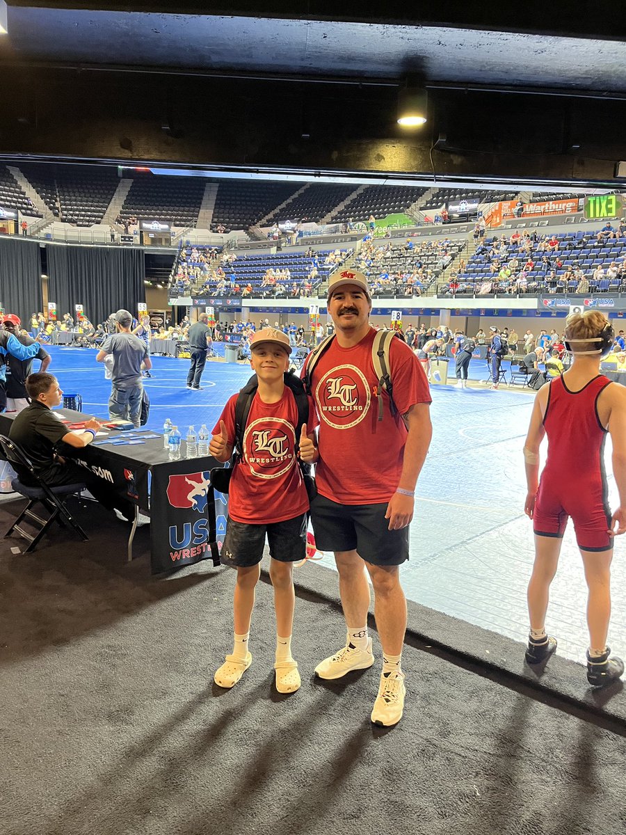 FMiller64580's tweet photo. LTW represented well this weekend! Ari Schrock competed at AAU Scholastic Duals in Florida, finishing with a 10-2 record and All-American status. Kobe Baker competed at USA Wrestling 14U Freestyle Nationals in Cedar Falls Iowa, finishing with a 1-2 record. Proud of these guys! https://t.co/K7OT2ktH7F