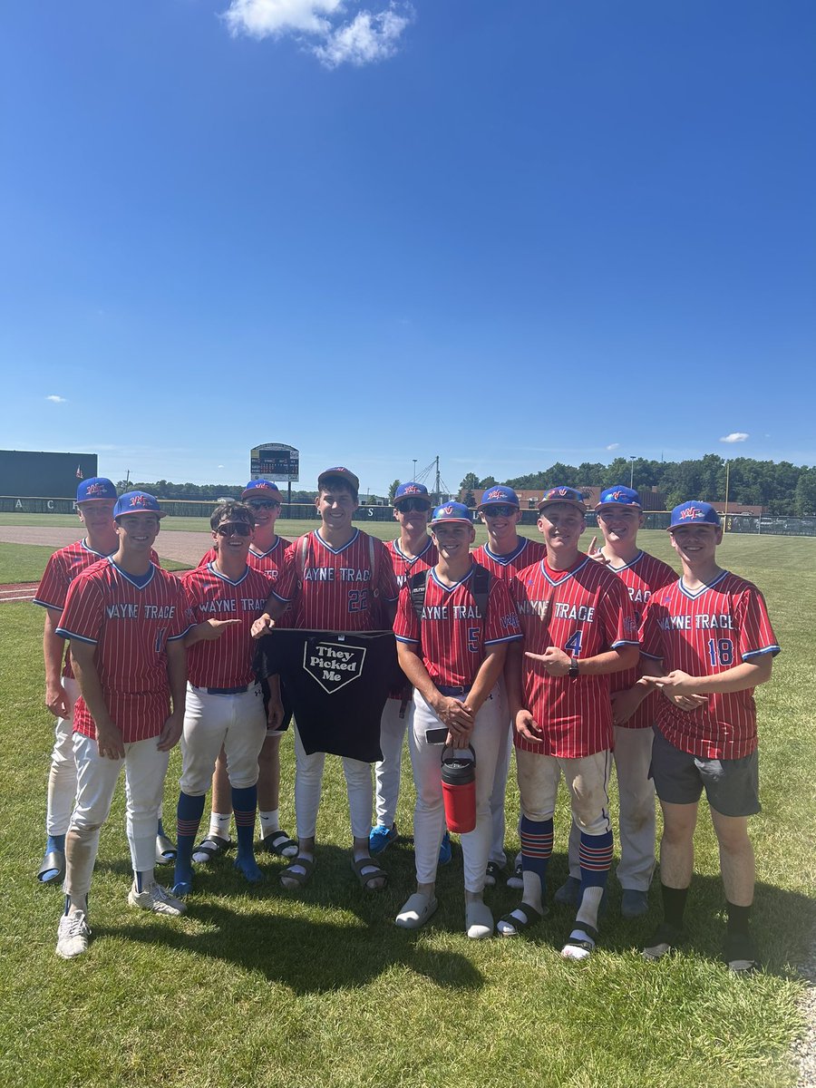 Wayne Trace Baseball (@wthardball) on Twitter photo Final <a href="/AcmeCongress/">ACME Baseball</a> 
Wayne Trace 11
North Central 0
#TheyPickedMe Player of the Game—<a href="/CarterClemens02/">Carter Clemens</a> 5 IP, 0 R, 1 H, 2 BB, 10 K; 1B, 2B, 2 RBI
 <a href="/tannerlaukhuf/">Tanner Laukhuf</a> - 2 1B’s
Baumle - 3B, RBI
<a href="/jackschoe08/">Jack Schoenauer</a> - 2 1B’s, 2 RBI
Sterrett - 1B, 2 RBI
C. Sinn - 1B, 2 RBI
Schweinsberg - RBI 1B Final <a href="/AcmeCongress/">ACME Baseball</a> 
Wayne Trace 11
North Central 0
#TheyPickedMe Player of the Game—<a href="/CarterClemens02/">Carter Clemens</a> 5 IP, 0 R, 1 H, 2 BB, 10 K; 1B, 2B, 2 RBI
 <a href="/tannerlaukhuf/">Tanner Laukhuf</a> - 2 1B’s
Baumle - 3B, RBI
<a href="/jackschoe08/">Jack Schoenauer</a> - 2 1B’s, 2 RBI
Sterrett - 1B, 2 RBI
C. Sinn - 1B, 2 RBI
Schweinsberg - RBI 1B