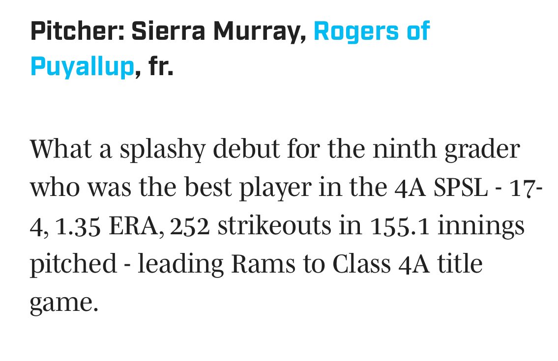 All State!  🙏🙏
<a href="/GCU_Softball/">GCU Softball</a> <a href="/hunter_hays27/">Hunter Hays</a> <a href="/KatFrakes/">Kat Frakes</a> <a href="/ASUSoftball/">Sun Devil Softball</a> <a href="/JMan4514/">J Manley</a> <a href="/UWSoftball/">Washington Softball</a> <a href="/CoachTarr/">Heather Tarr 🦄 💜</a> <a href="/BKilpatrick22/">BradKilpatrick22</a> <a href="/NWBulletsSB/">NW Bullets PNW</a> <a href="/GopherSoftball/">Minnesota Softball</a> <a href="/RitterPiper/">Piper Ritter</a>