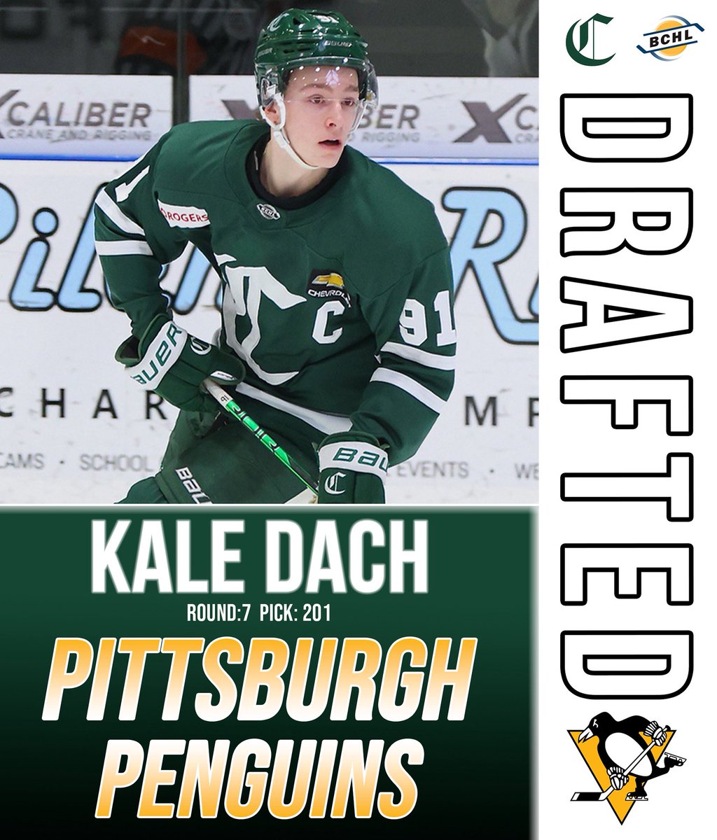 Congratulations to Kale Dach on getting drafted by the Pittsburgh Penguins in the 2025 NHL Draft!

He was selected 201st overall in the seventh round.