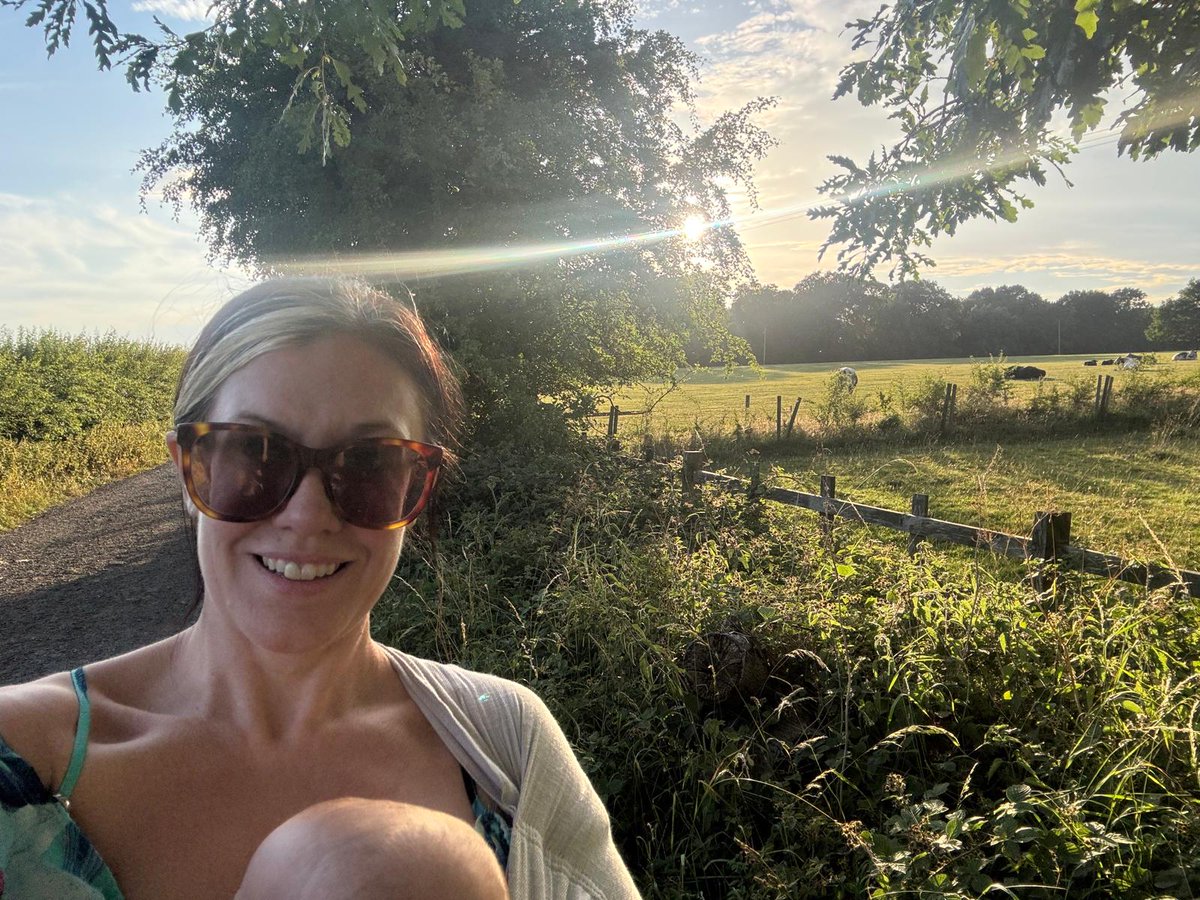 Sunset walk around Hardwick with my favourite constituent. 

Slept so deeply she snored. 

#Happybaby #HappyNana 😍