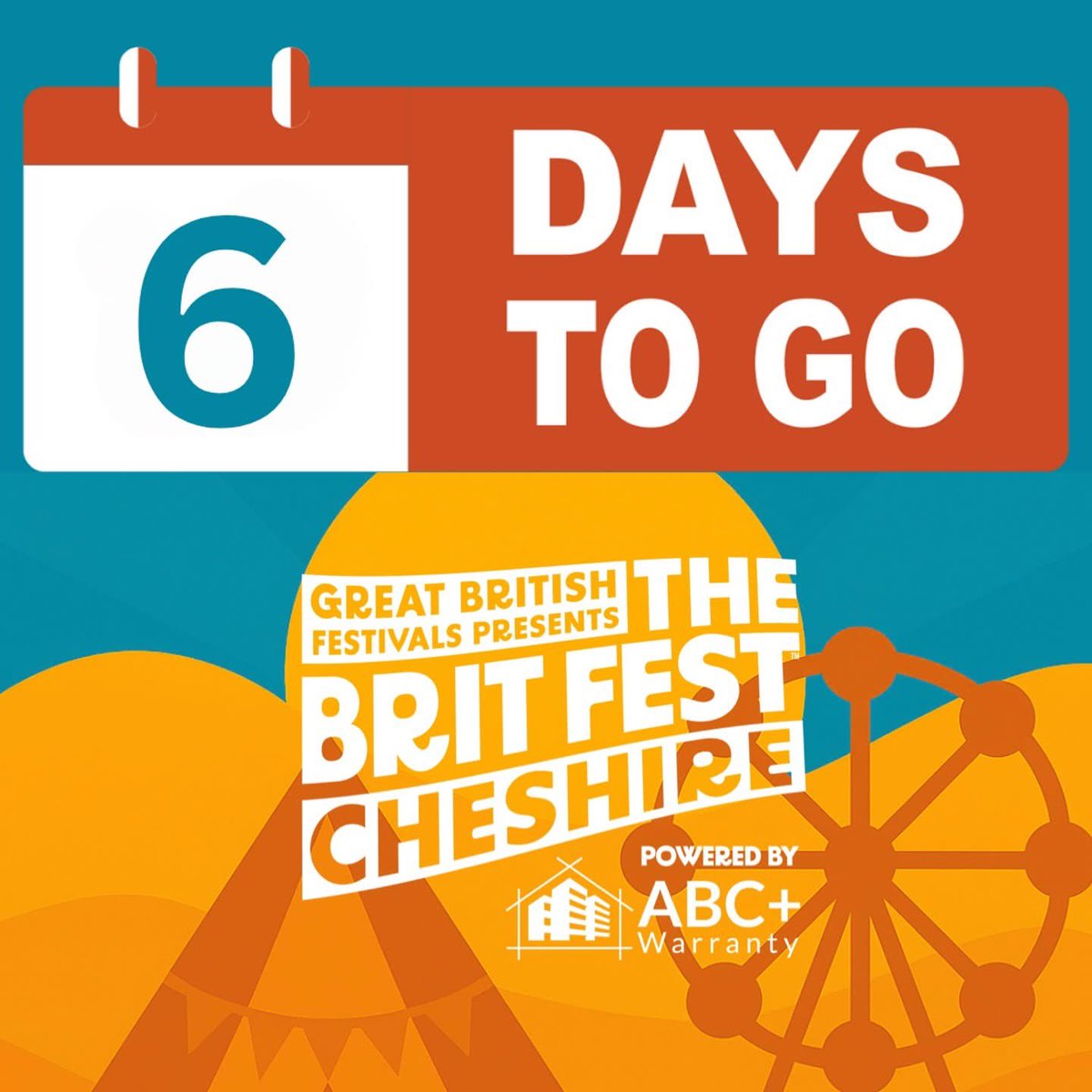 The Brit Fest (@thebritfestuk) on Twitter photo 🎉 6 Days to Go! 🎉
Only SIX days until the gates swing open and the Brit Fest magic begins!
Get your outfits ready, your favourite tunes blasting, and your festival crew hyped — powered by <a href="/abcwarranty/">ABC+ Warranty & Architects Certificate</a>
The Brit Fest 2025 is just around the corner!
📍 Join us in Cheshire: 🎉 6 Days to Go! 🎉
Only SIX days until the gates swing open and the Brit Fest magic begins!
Get your outfits ready, your favourite tunes blasting, and your festival crew hyped — powered by <a href="/abcwarranty/">ABC+ Warranty & Architects Certificate</a>
The Brit Fest 2025 is just around the corner!
📍 Join us in Cheshire: