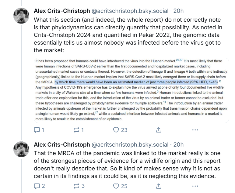 Florin_Uncovers's tweet photo. 2. Anger: predictably, @PhilippMarkolin &amp; Crits are the ones barely dissimulating their anger at the SAGO report.😆
3. Bargaining: @angie_rasmussen went from dispositive evidence raccoon dogs at Huanan started it to "many unanswered questions," but vows to work hard to fix it.😅 https://t.co/e8BNxN5q11
