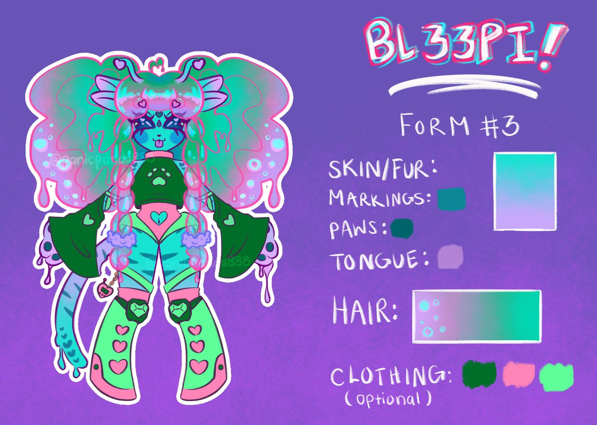 PanicPanda888's tweet image. Artfight is right around the corner!!

Be sure to attack my newest OC BL33PI!

AF: PanicPanda

Let’s go Team Crystals!! 🔮💎

#artfight #artfight2025 #oc #ocart #alienoc #ocrefsheet #doodle #digitalart #art #artmoots #ArtistOnX #artist
