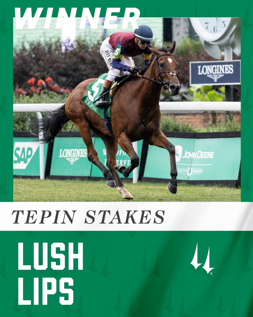Congrats to the connections of Lush Lips for her win in the Tepin Stakes! 💋

Jockey: Flavien Prat
Trainer: <a href="/brenpwalsh/">brendan walsh</a>
