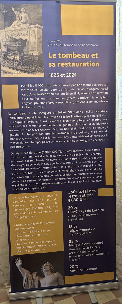 Philippe Chalopin (@chalopinbauge) on Twitter photo Bicentenaire du tombeau de #Bonchamps général Vendéen qui gracia 5000 soldats républicains et qui fut immortalisé par #David d’Angers. Un moment d’histoire, un symbole de réconciliation et de transmission. Soutien de l’état <a href="/Maine_et_Loire/">Département Maine-et-Loire</a> @maugesCommunauté <a href="/maugessurloire/">Ville de Mauges-sur-Loire</a> Bicentenaire du tombeau de #Bonchamps général Vendéen qui gracia 5000 soldats républicains et qui fut immortalisé par #David d’Angers. Un moment d’histoire, un symbole de réconciliation et de transmission. Soutien de l’état <a href="/Maine_et_Loire/">Département Maine-et-Loire</a> @maugesCommunauté <a href="/maugessurloire/">Ville de Mauges-sur-Loire</a>