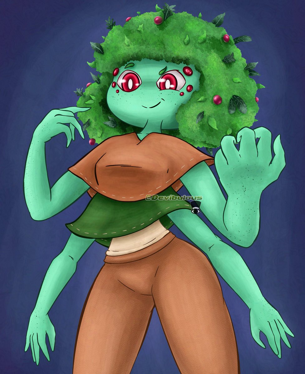 Tatiana the Jumping Spider

Because she has a bush stuck to her head, I wanted to make it textured differently than everything else, also tried making it a little dynamic than what I’d usually post

#ocart #digitalart #originalcharacter